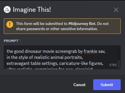warning message