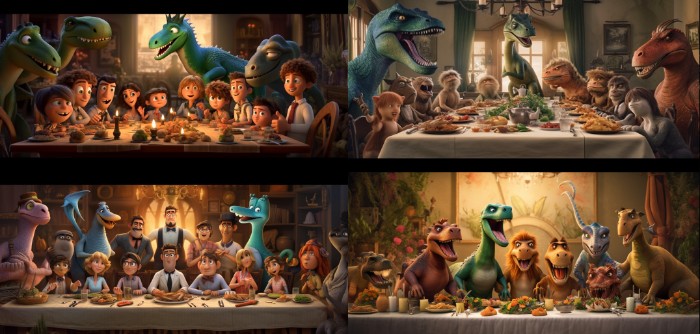 dinosaurs midjourney photo