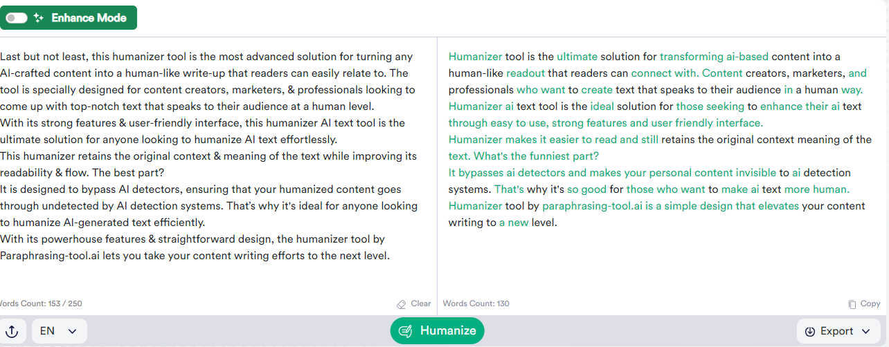 paraphrasetool ai humanize ai text tool